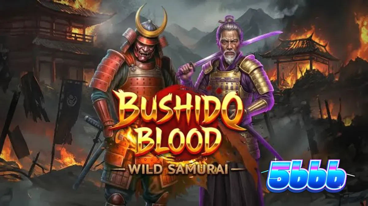 Cenário temático de samurai e guerreiros no slot Bushido Blood