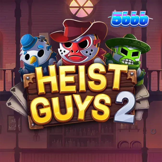 Cena de jogo do slot Heist Guys 2 com elementos temáticos de assalto